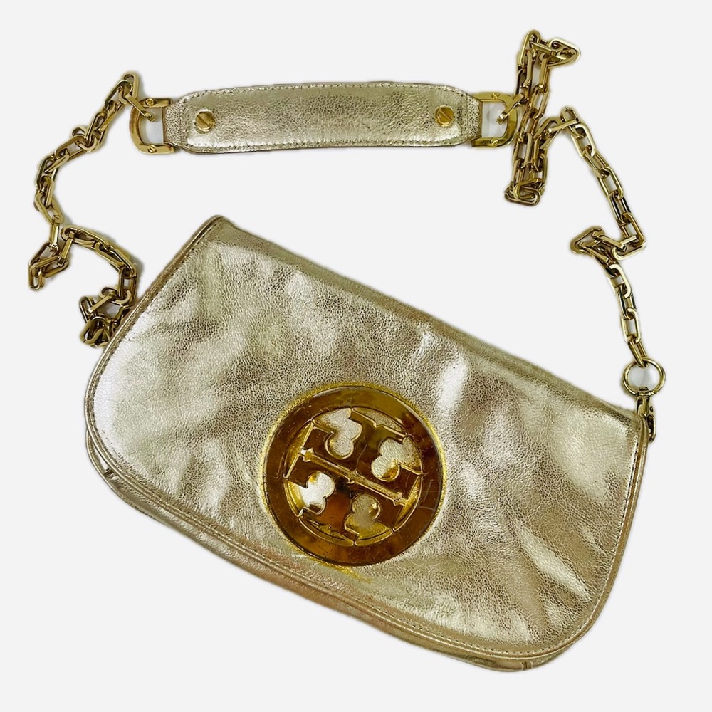 Tory Burch Reva Gold Chain Shoulder Bag - Picture 6 of 16